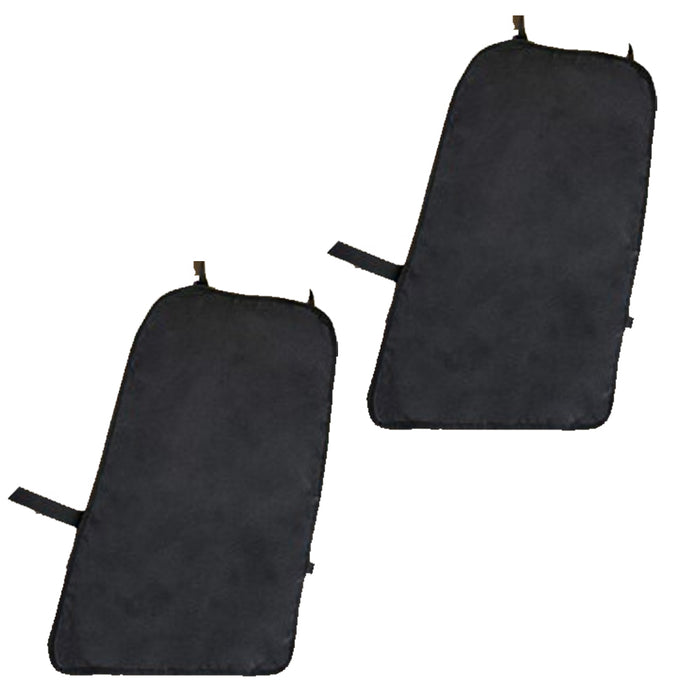 2 Auto Backrest Back Seat Protector Car Cushion Cover Care Travel Kick Mat Black