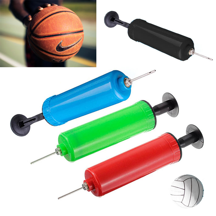 6 Hand Air Pump Sports Ball Inflate Basketball Volleyball W/ Needle Portable Fun