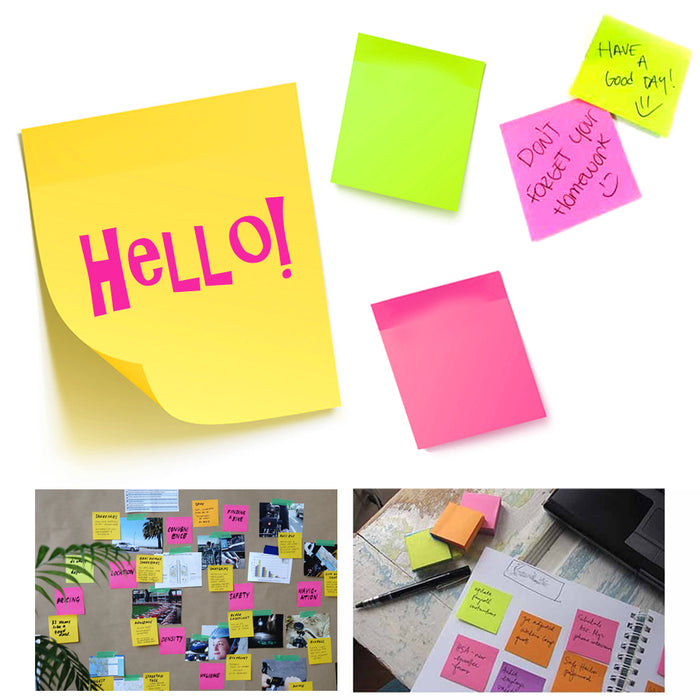 8 Pads Sticky Notes Memo Reminder 1.5x2 Bright Colored Post Self Stickies Office