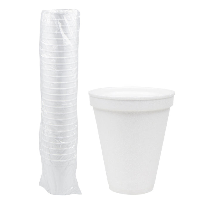 51 Pc Insulated Foam Cups 8oz Disposable Reusable Coffee Hot Cold Drink Beverage