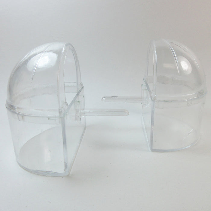 12 Pc Universal Bird Cage Seed Water Food Feeder Clear Heavy Duty Plastic Cups
