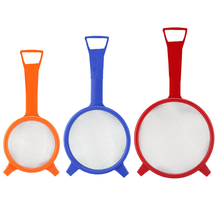 6pc Food Strainer Set W/ Handle Fine Mesh Colander Basket Drain Kitchen Tool Lot
