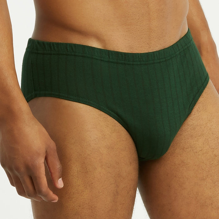 3 Pack Mens Bikinis Briefs 100% Cotton Underwear Pin Stripes Size XLarge 40-42