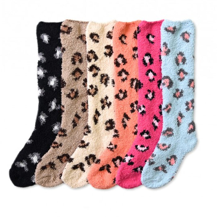 12 Pairs Women Girl Winter Socks Cozy Fuzzy Slipper Long Knee High Lot Warm 9-11