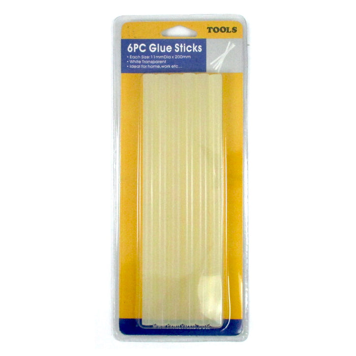 6Pc Hot Glue Sticks 7.8" Lightweight 11mm Craft Arts DIY Home Repair Kids School