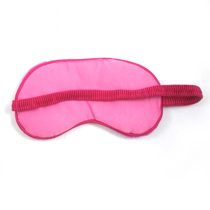 Plush Sleep Eye Mask Silk Travel Shades Blindfold Pink Sleeping Cover Eyeshades