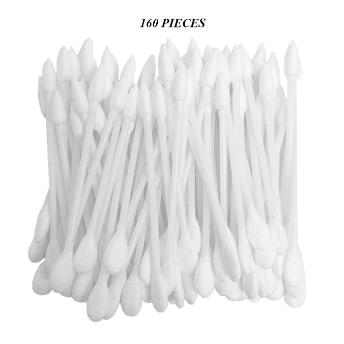 160 Cotton Swab Double Head Swabs Pointed Tips Makeup Cosmetic Nail Applicator