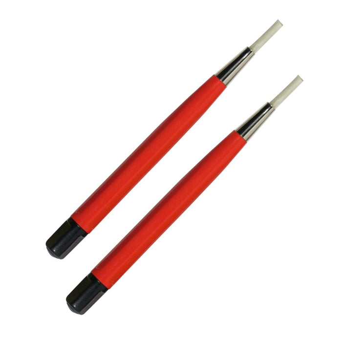 6X Scratch Brush Set Pen Type 5" Steel Brass Nylon Retractable Bristles Jewelers