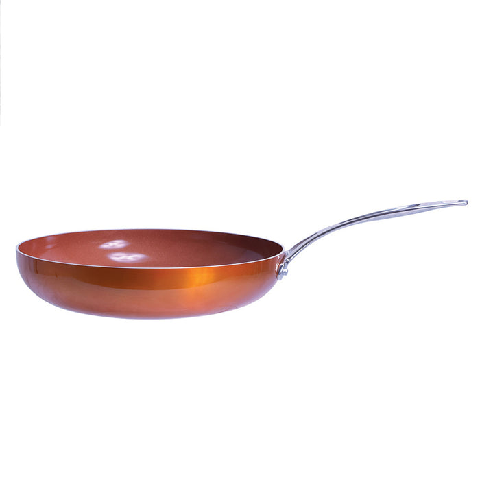 8" Ceramic Non Stick Frying Pan Copper Coated Healthy Frypan Round Eco Friendly