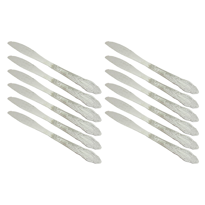 12 Piece Dinner Knives Stainless Steel Butter Knife Silverware Dessert Tableware