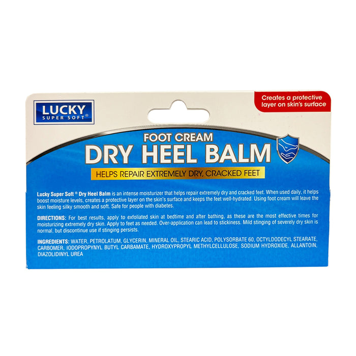 Lucky Super Soft Dry Heel Balm Foot Cream 2oz Soften Extremely Dry Cracked Feet