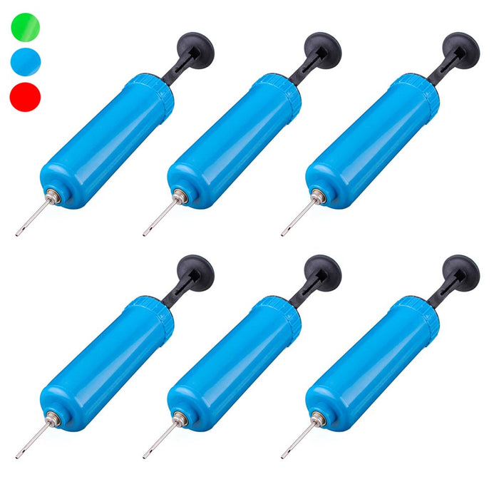 6 Set Ball Pump Hand Air Portable Inflator Needle Football Basketball Soccer