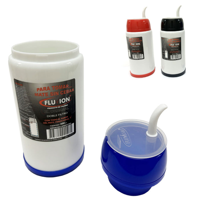 1PC Matelisto Mate Drink Bottle Cup Straw Bombilla Kit Thermo Warm Water Portable !!