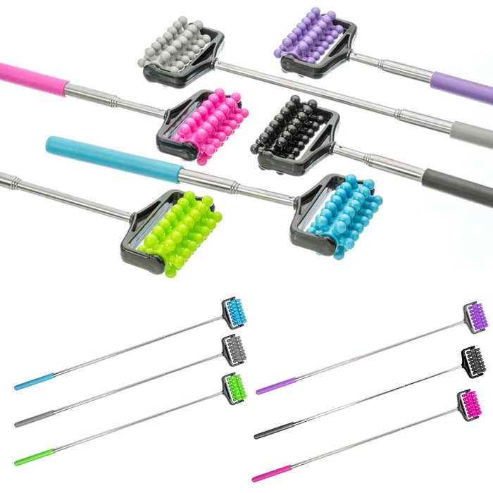 5 Pack Telescopic Back Roller Scratcher Extended Massager Muscle Relief Compact