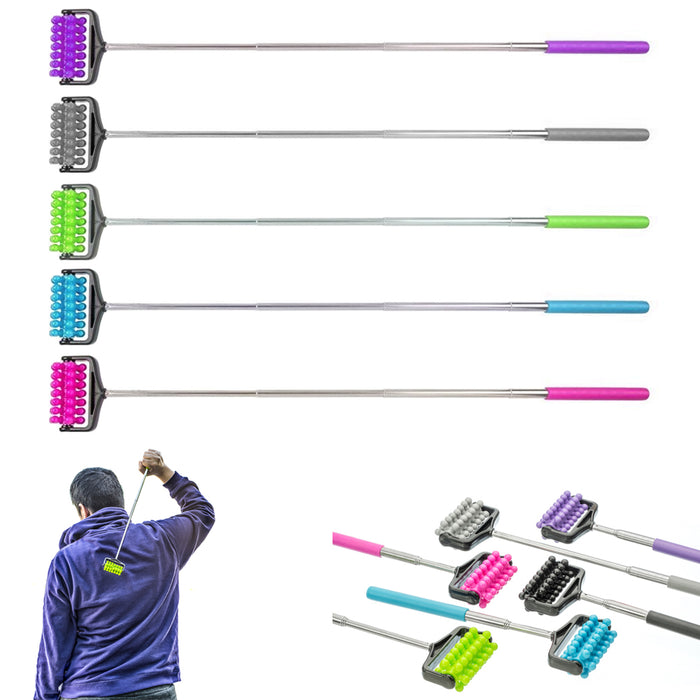 5 Pack Telescopic Back Roller Scratcher Extended Massager Muscle Relief Compact