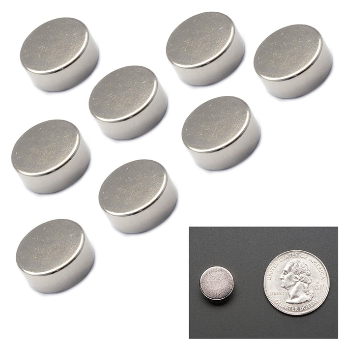 12 pcs 1/2" Diameter Super Strong Disc Magnets 8lb Strength Rare Earth Neodymium