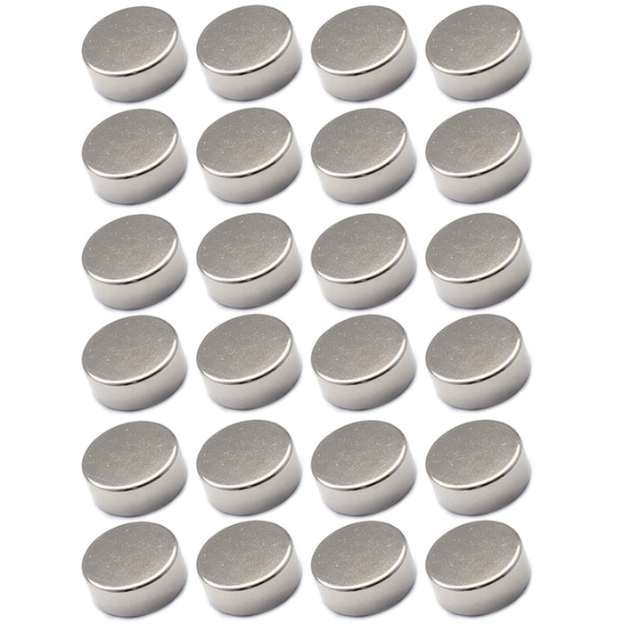 24 PCS Super Strong Disc Magnets 1/2" Diameter 8lb Strength Rare Earth Neodymium