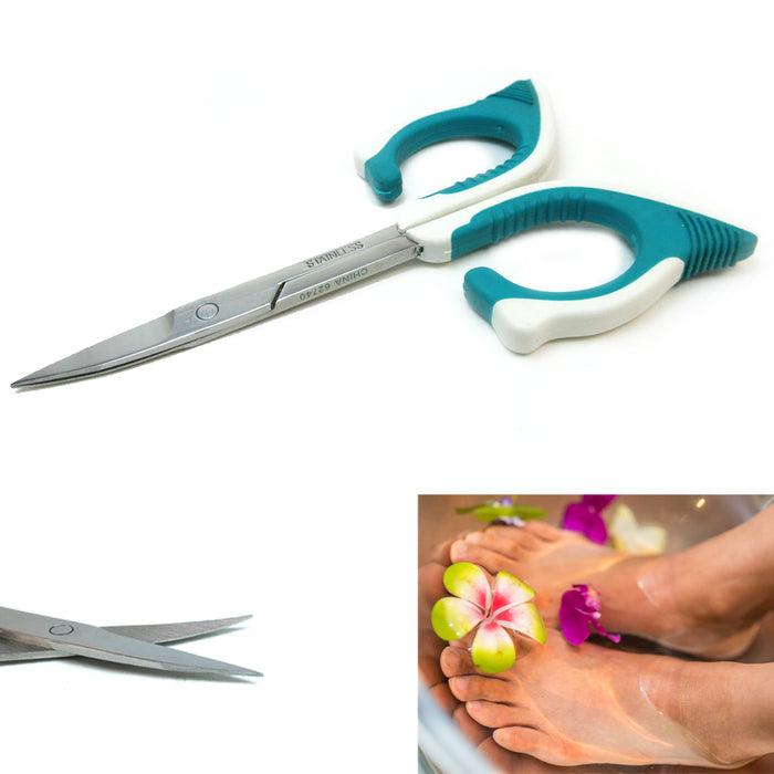 Stainless Steel Nail Scissors Staleks Curved Edge Manicure Pedicure Nail Cutter