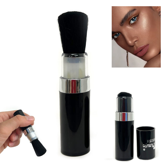 Makeup Twist Powder Brush Cover Portable Travel Cosmetics Foundation Highlighter
