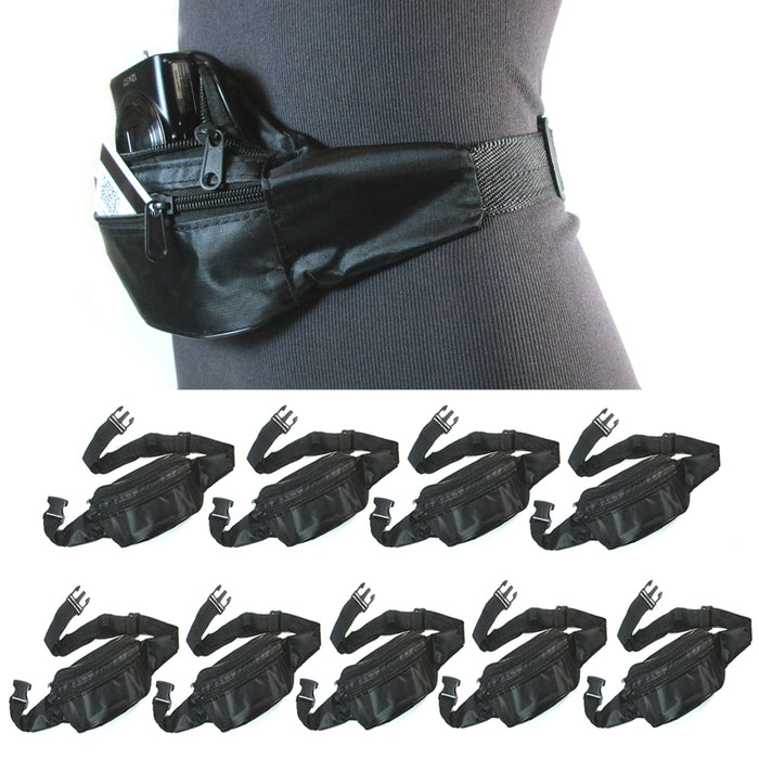 9X Fanny Pack Waist Pouch Adjustable Travel Utility Bag Belt Hip 3 Pocket Sports