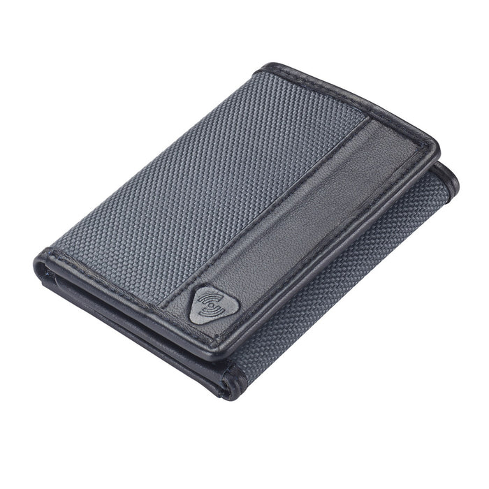 RFID Blocking Wallet Mens Tri-Fold Leather Card Security Safe Lewis N Clark New