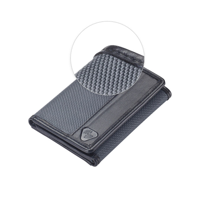 RFID Blocking Wallet Mens Tri-Fold Leather Card Security Safe Lewis N Clark New