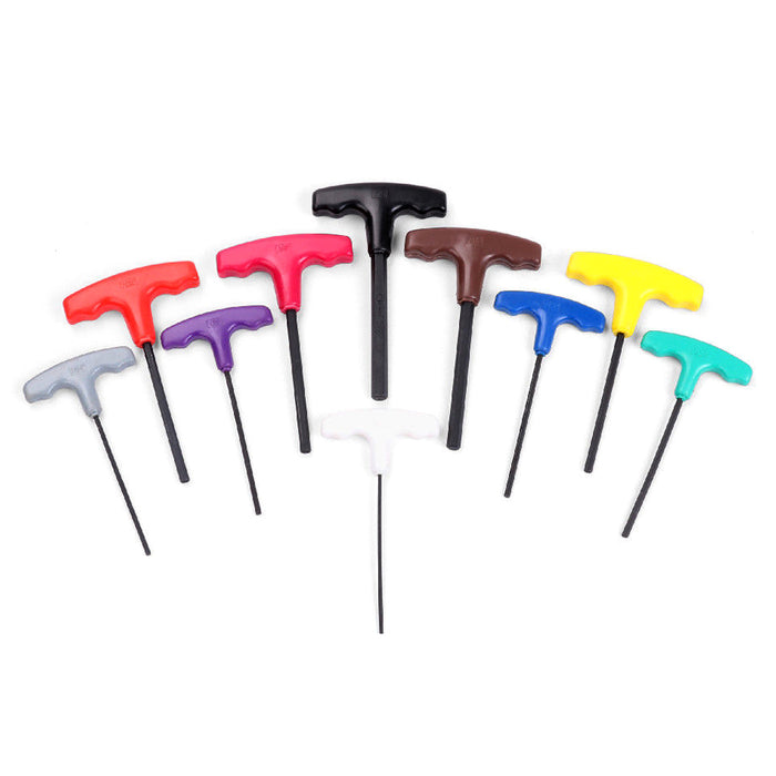 SAE Metric T-Handle Hex Key Allen Wrench Set w/ Holders 10-Piece Advanced Tools