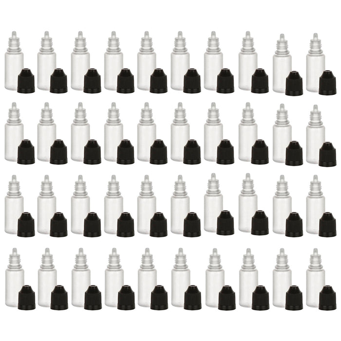 40 Pc 10ml  Empty Dropper Bottles Squeeze Eye Juice Liquid Bottle Plastic