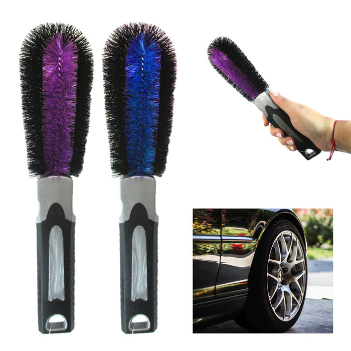4 Pack Car Wash Wheel Tire Brush Soft Bristles Easy Grip Cleaner Rims Car 11"