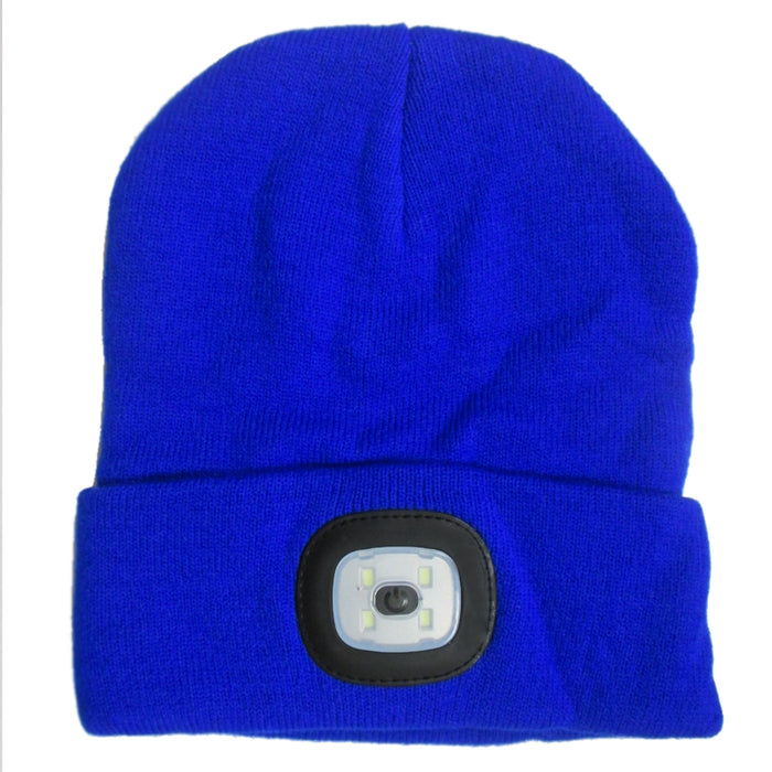 3 Pc Beanie Cap Flashlight Hat Light Hands Free 4 LED Warm Headlight Vision New