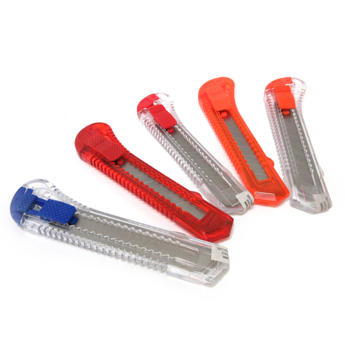 Lot Of 24 Retractable Utility Knife Box Cutter Snap Off Razor Sharp Blade Tool