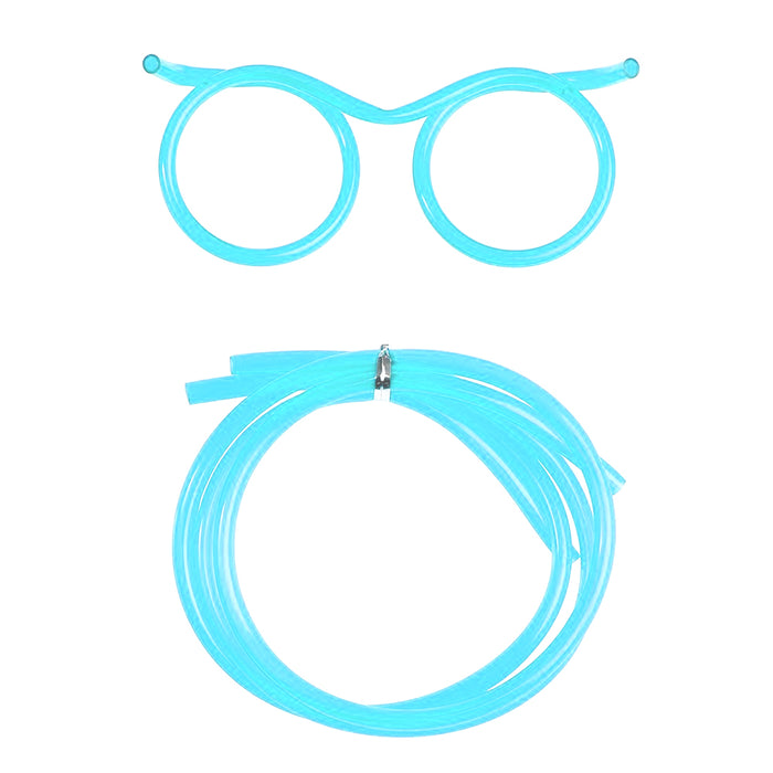 10X Silly Drinking Straw Glasses Kids Novelty Flexible Party Fun Crazy Loop Soft