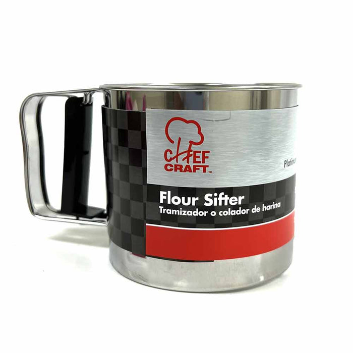 3 Cup Stainless Steel Flour Sifter Chef Craft Baking Mesh Powdered Sugar Sifter