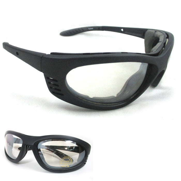 1 Wind Resistant  Motorcycle Riding Sunglasses UV 400 Day Night Sports Glasses !