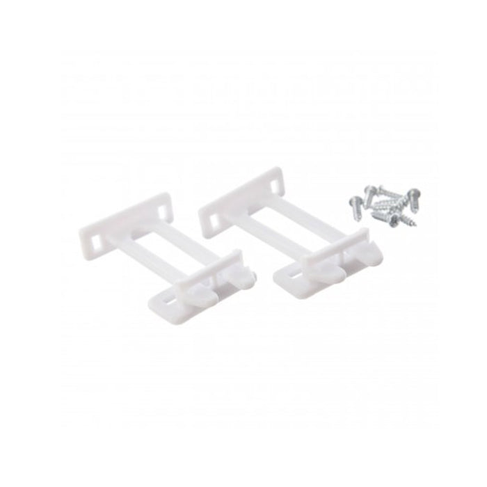 2 Cabinet Locks Child Safety Latch Baby Proof Lock Drawer White Twin Pin Latch