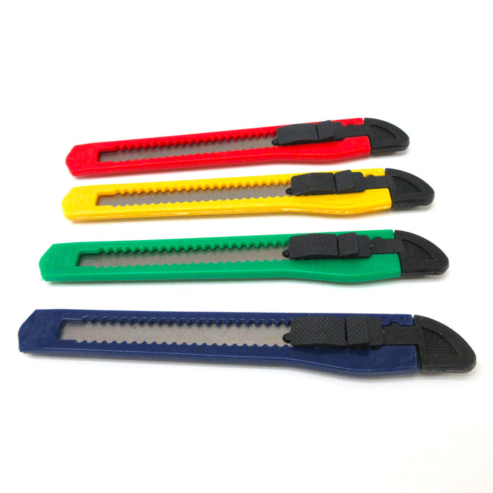 6 Utility Knife Box Cutter Retractable Snap Off Lock Razor Sharp Blade Tool !!