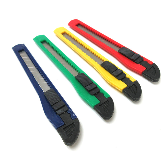 5 Utility Knife Box Cutter Retractable Snap Off Lock Blade Tool Razor Sharp !