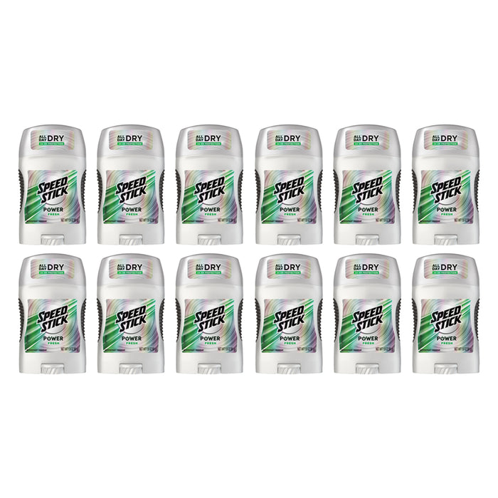 12 Pack Speed Stick Men Deodorant Sport High Endurance Clean Fresh Solid Comfort