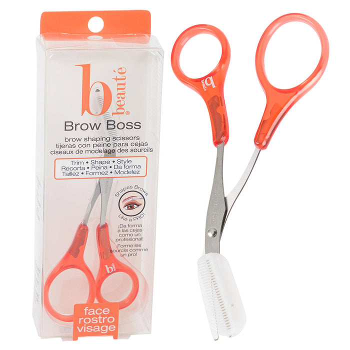 2 X Eyebrow Groomer Pro Trimmer Comb Scissors Cosmetic Stainless Steel Blades