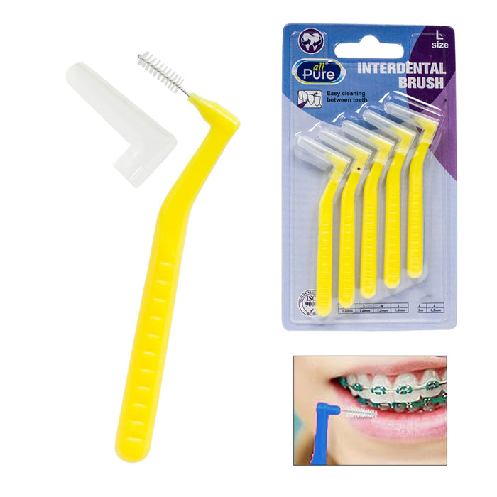 60 Pc Angled Interdental Brushes Dental Brush Picks Oral Care Hygiene Toothpicks