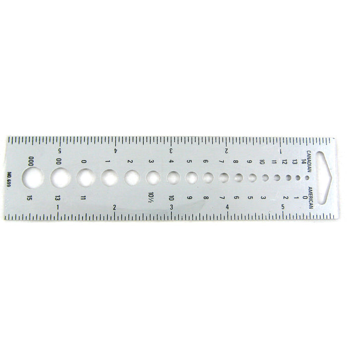 New Knitting Gauge Knit Needle Sizer Ruler Measure Tool US Canada Size 2mm-10mm
