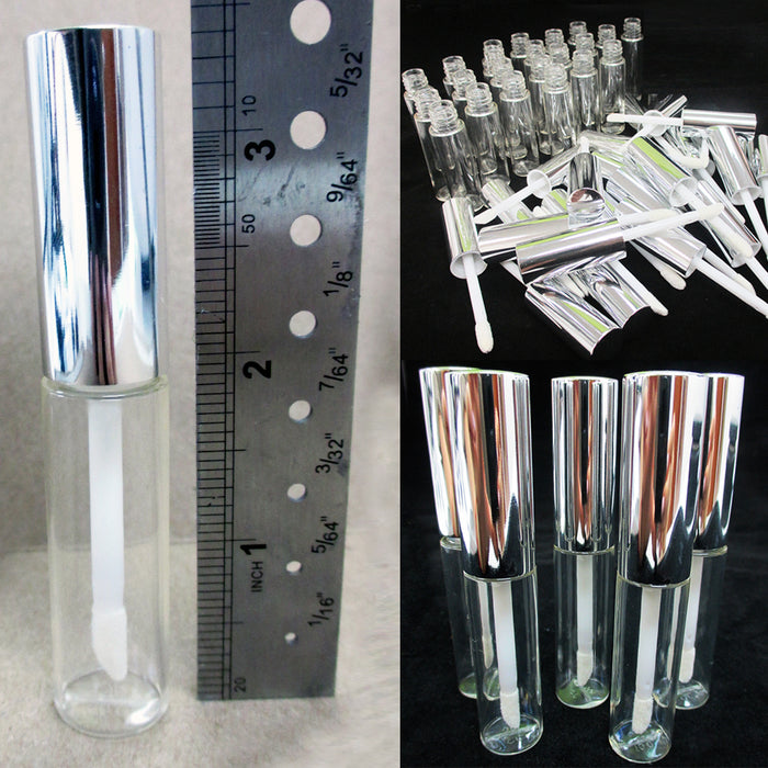 10 Plastic PET Clear Lip Gloss Bottles 8ML Balm Container Stopper Not Included