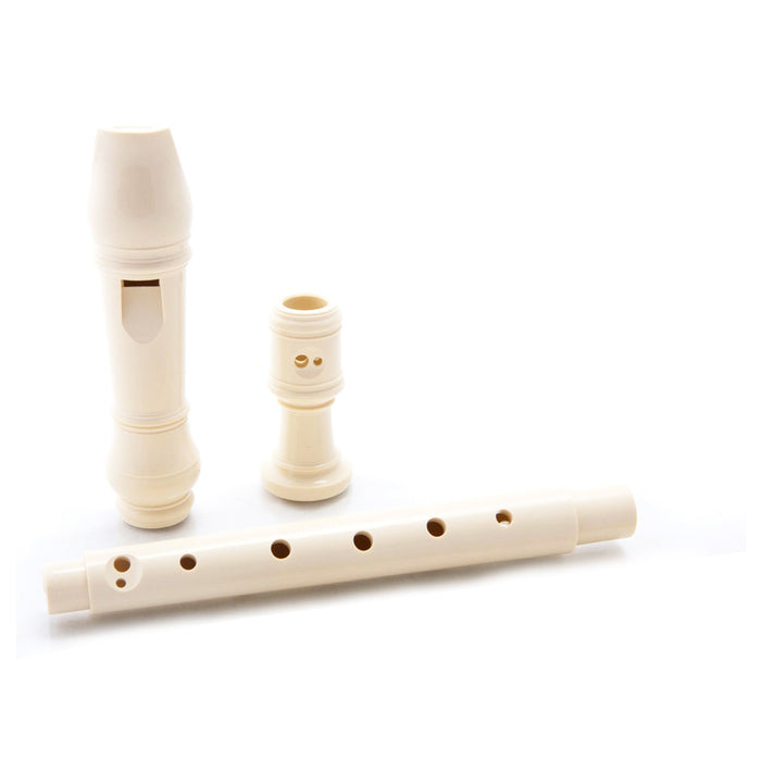 8 Holes Woodnote Ivory Soprano Recorder Flute Baroque Musical Instrument New !