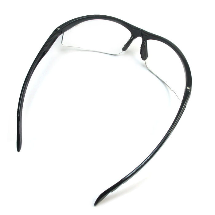 Bifocal Safety Glasses +1.5 Reader Magnifier Eyewear Clear Lense Black Frame