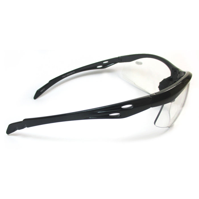 Bifocal Safety Glasses +1.5 Reader Magnifier Eyewear Clear Lense Black Frame