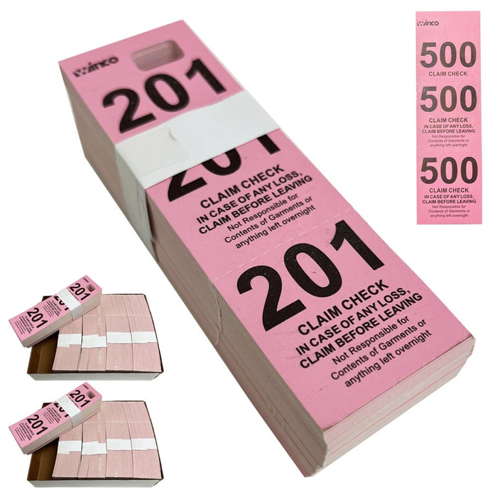1000 Coat Room Checks Numbers Hang Tags 3 Part Paper Tickets Consecutive Numbers