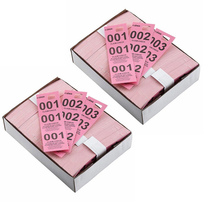 1000 Coat Room Checks Numbers Hang Tags 3 Part Paper Tickets Consecutive Numbers