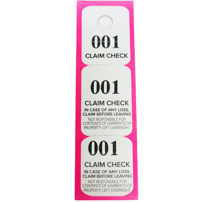 500 Coat Room Tickets 3 Part Paper Triplicate Checks Numbers Tags Hanger Cards