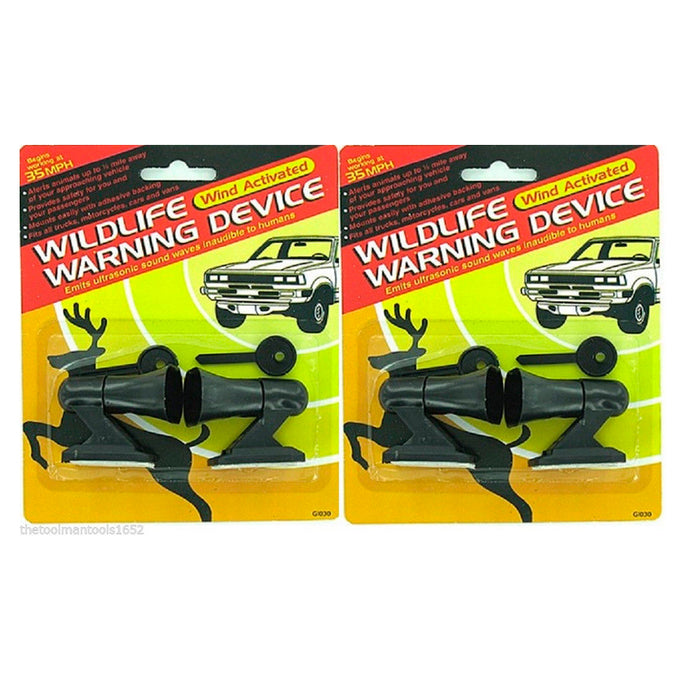 2 Packs Of Deer Whistles 4 pcs Wildlife Warning Devices Animal Alert Car Safety