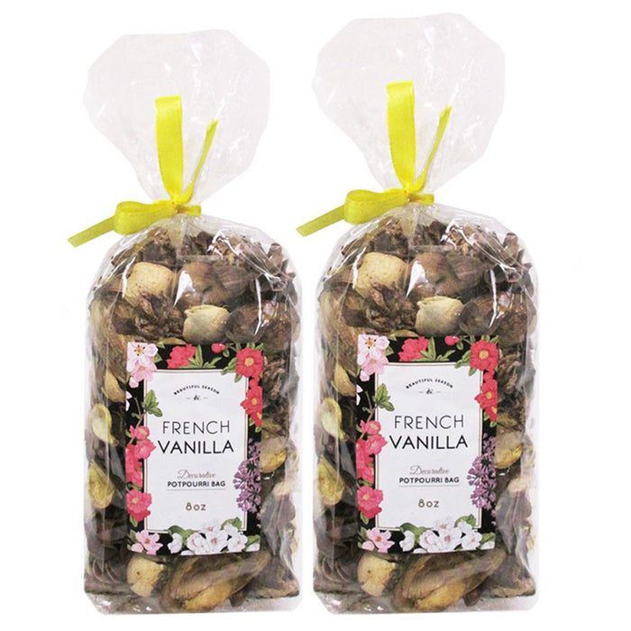 2 Pc French Vanilla Potpourri Scent Decorative Bath Home Fragrance Dried Flower